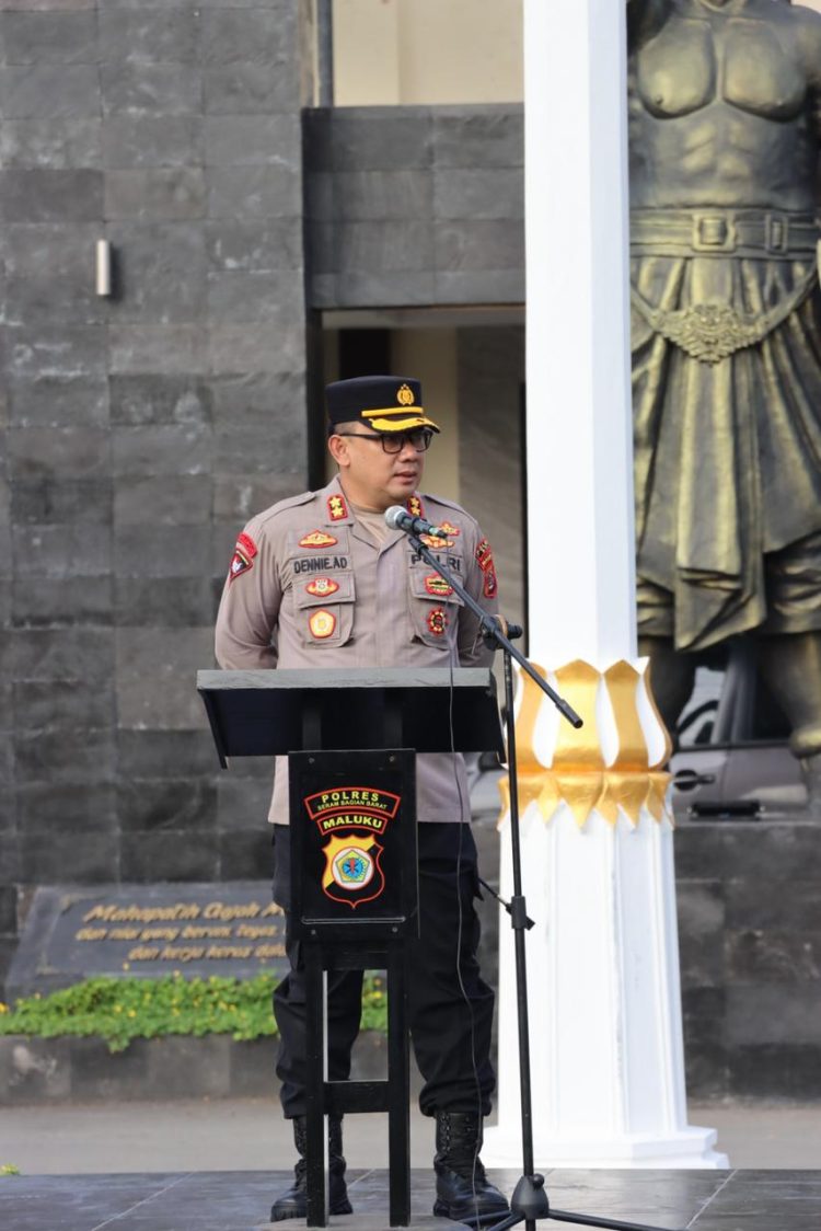 Pimpin Apel Senin Pagi, Kapolres SBB Minta Ciptakan Kamtibmas Kondusif