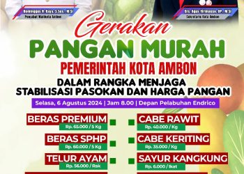 Tekan Laju Inflasi, GPM Kembali Digelar Pemkot Ambon