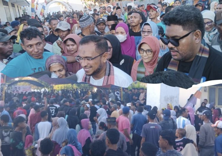 Pendukung dan Simpatisan Tumpah Ruah Jemput Fachri-Vitho di Negeri Amarsekaru
