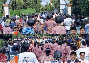 Agenda Kampanye di Siwalalat, FAVORIT Dijemput dengan Tarian Cakalele dan Drumband di Desa Dihil
