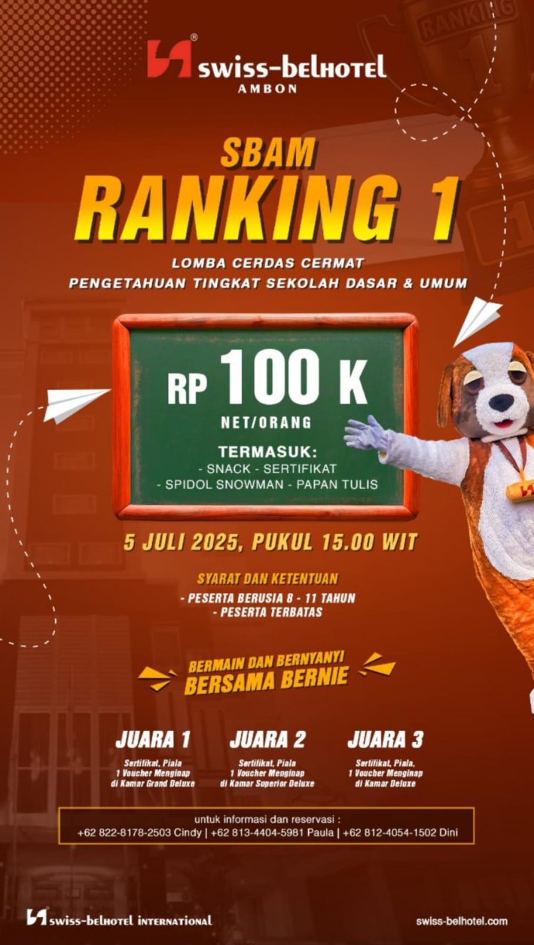 SBAM Ranking 1 Segera Hadir! Lomba Cerdas Ceria untuk Anak Usia 8–11 Tahun