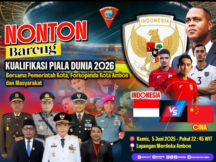 Pemkot Ambon Akan Gelar Nonton Bareng Kualifikasi Piala Dunia 2026: Ayo Bergabung di Lapangan Merdeka