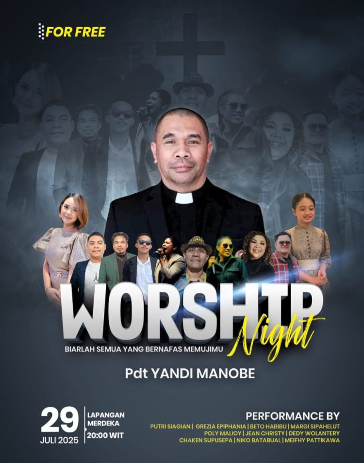 Memohon Berkat Tuhan bagi Tanah Maluku, KPCM Gelar Worship Night di Ambon