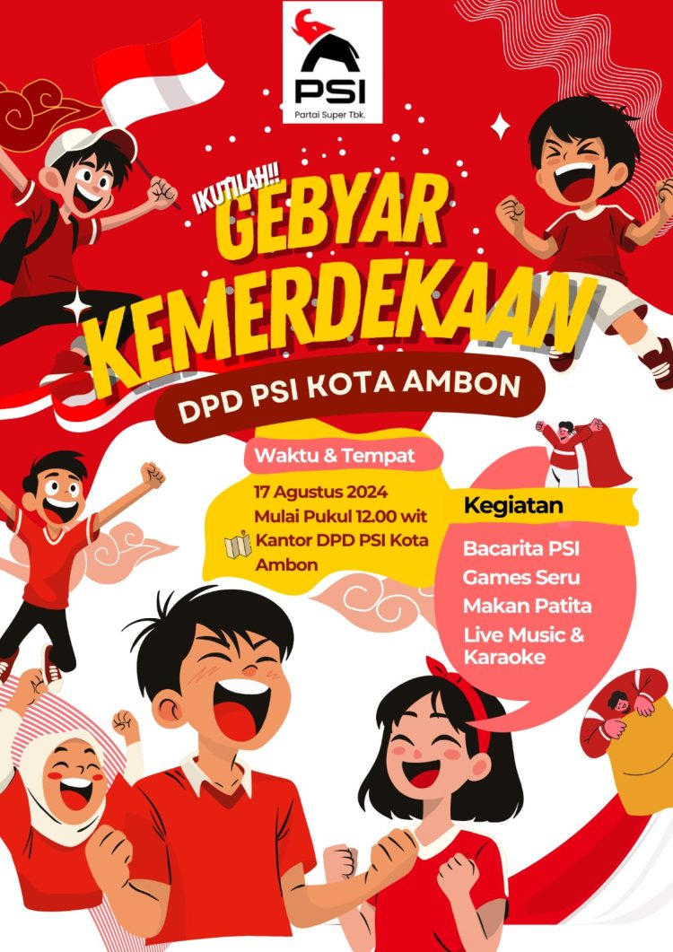 DPD PSI Kota Ambon Gelar Gebyar Kemerdekaan Sambut HUT ke-80 RI