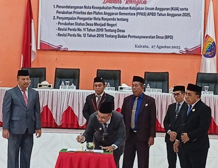 Pemkab SBB Tegaskan Pengakuan Negeri Adat Lewat Ranperda, Usai Sepakati KUA-PPAS 2025