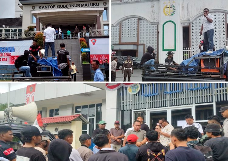 Tiga Aliansi dan Masyarakat Aksi “Bongkar Mafia Tanah” Jalan Jenderal Sudirman Ambon