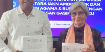 IAKN Ambon dan Yayasan Gasira Maluku Teken MoU, Momentum Pelepasan Magang Mahasiswa