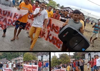 Aksi Demo di Kantor Desa Jerusu, Warga Desak Kades Undurkan Diri