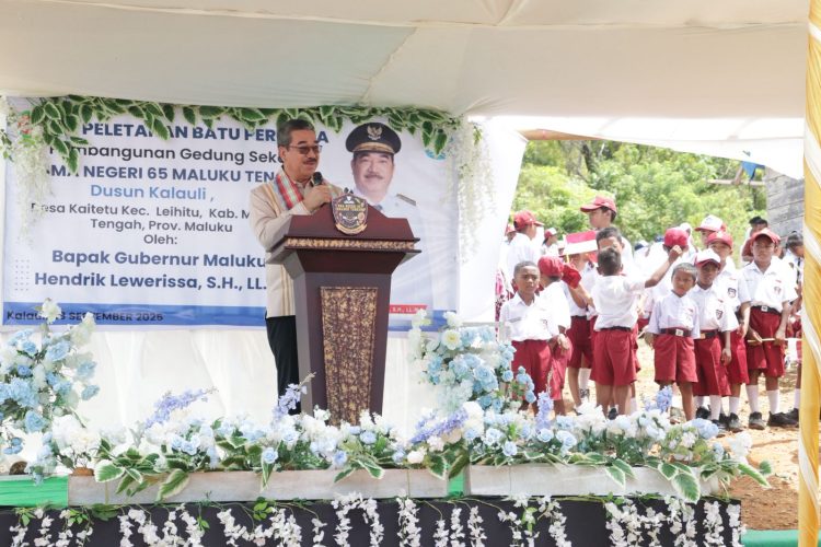 Pembangunan SMA di Kalauli, Gubernur Lewerissa Titip Pesan: Ciptakan Generasi Cerdas dan Kompeten