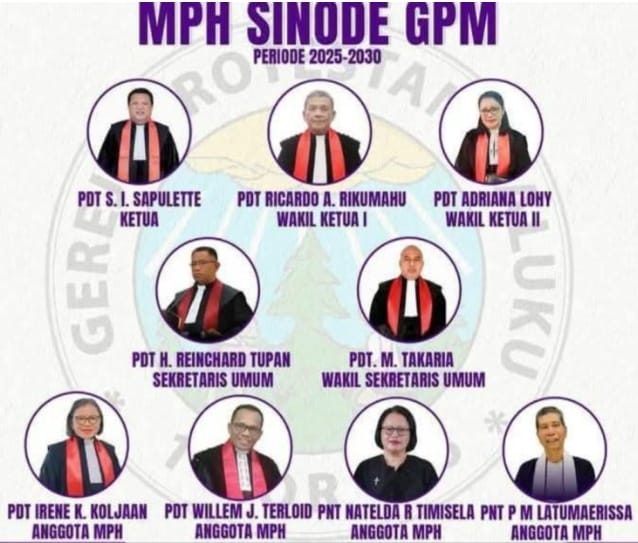 Susunan Majelis Pekerja Harian Sinode GPM Periode 2025–2030 Resmi Ditetapkan