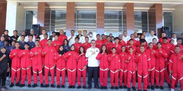 Gubernur Lepas Kontingen Popnas XVII dan Perparpenas XI Provinsi Maluku ke Jakarta