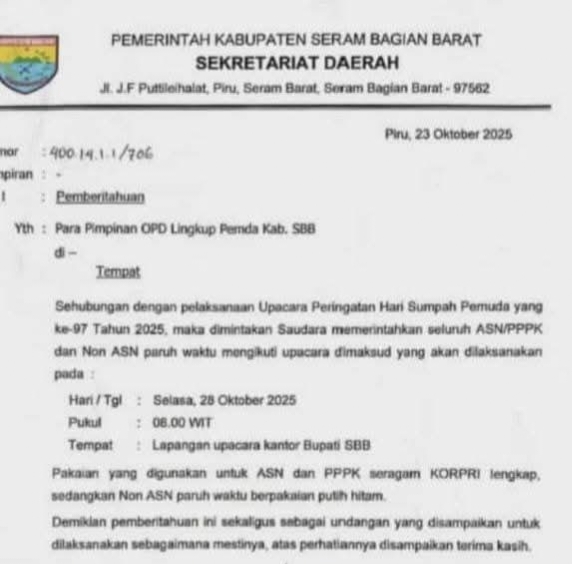 Kekeliruan Terminologi dalam Surat Pemkab SBB dan Pentingnya Ketepatan Regulasi ASN