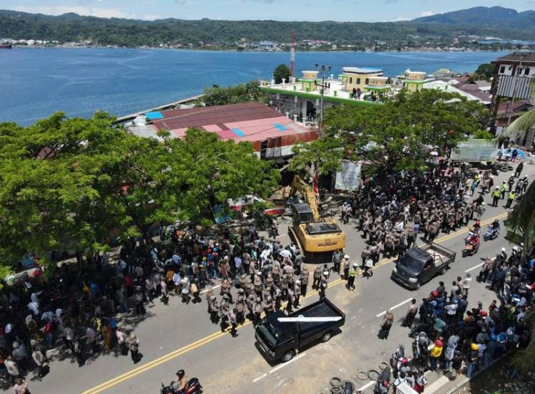 Kawasan jalan Jenderal Sudirman (Foto 2023 Berita Beta) Saat dilakukan eksekusi lahan.*