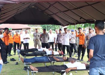 Polres MBD Gelar Simulasi Penanganan Darurat Bencana Hidrometeorologi: Wujud Kesiapsiagaan Hadapi Ancaman Longsor