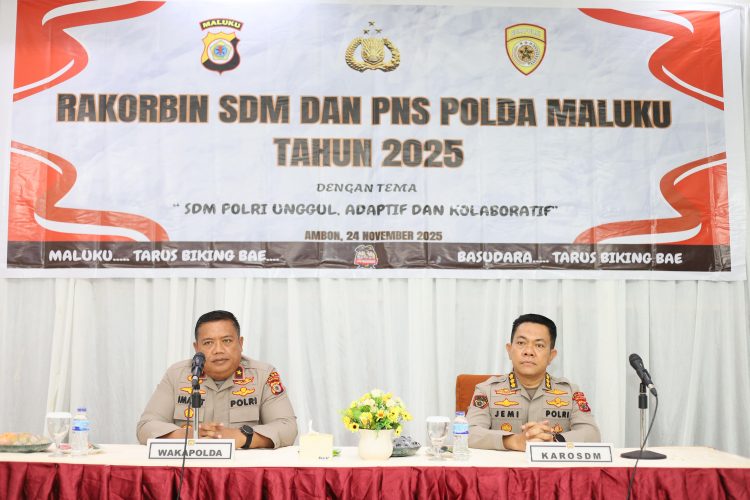 Wakapolda Maluku Buka Rakorbin SDM dan PNS: Dorong Realisasi SDM Polri Unggul, Adaptif dan Kolaboratif