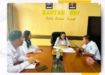 Dukung Program Perumahan Subsidi Pemerintah, Dinas Perumahan dan Kawasan Permukiman Kab SBT dan Kantah Kab SBT Perkuat Koordinasi dan Sinergi