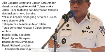 Cuitan Reflektif Wali Kota Ambon Iringi Seleksi Sekkot