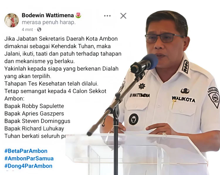 Cuitan Reflektif Wali Kota Ambon Iringi Seleksi Sekkot