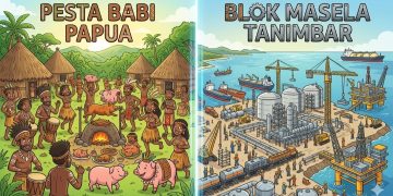 Pesta Babi Papua dan Dampak PSN Blok Masela Tanimbar