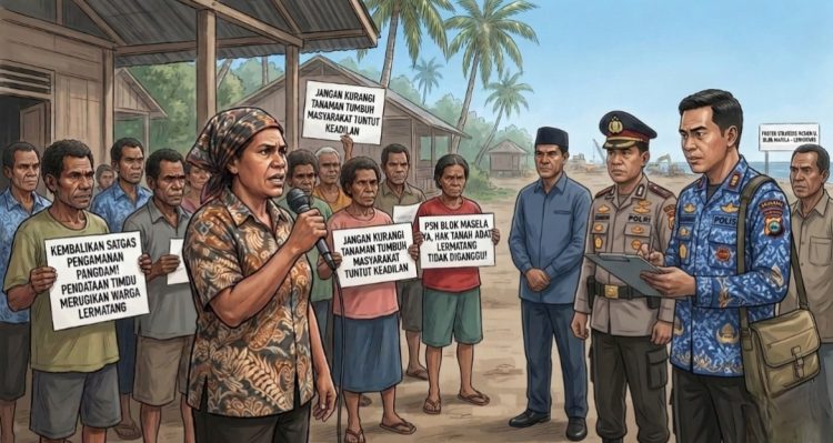 Masyarakat Lermatang Minta Pangdam Kembali Tugaskan Satgas Pengamanan Pasca Groundbreaking