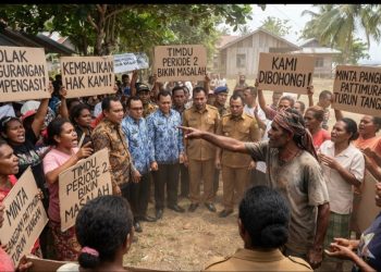 Massa Lermatang Usir Ketua TIMDU Saat Turun ke Desa, Rapat Gagal Dilaksanakan