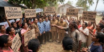 Massa Lermatang Usir Ketua TIMDU Saat Turun ke Desa, Rapat Gagal Dilaksanakan