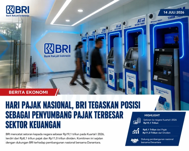 Hari Pajak Nasional, BRI Tegaskan Posisi sebagai Penyumbang Pajak Terbesar Sektor Keuangan