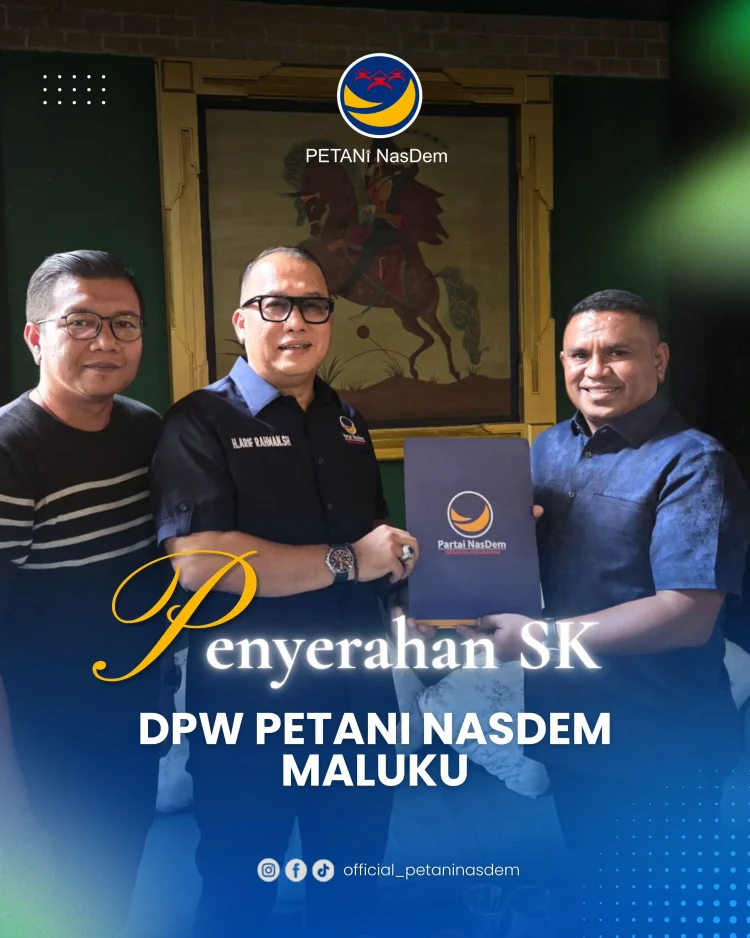 Samson Yasir Alkatiri Resmi Nahkodai Petani NasDem Maluku, Siap Perkuat Gerakan Petani