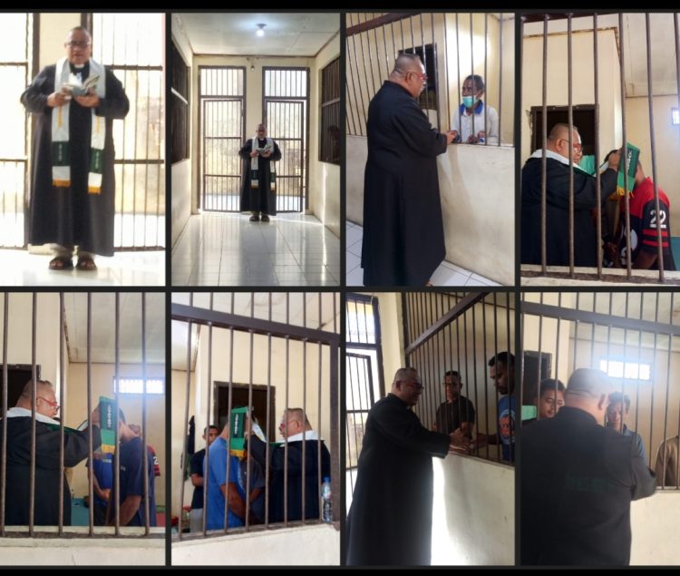 Menyentuh Hati di Balik Jeruji: RD Ponsio Ongirwalu Hadirkan Kasih Kristus bagi Para Tahanan di Polres KKT